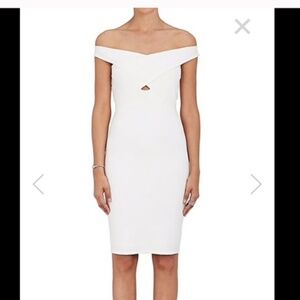 Mason white off shoulder criss cross dress 0